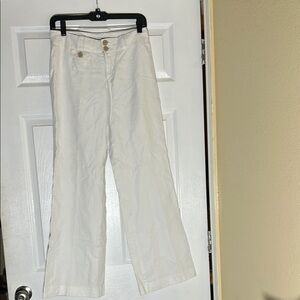 Banana Republic White Flare Wide Leg Jeans